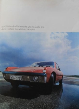 Porsche 914 Modelprogram 1969 "Vous presentent une voiture de sport" Carbrochure (8609)